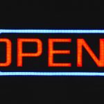 open sign